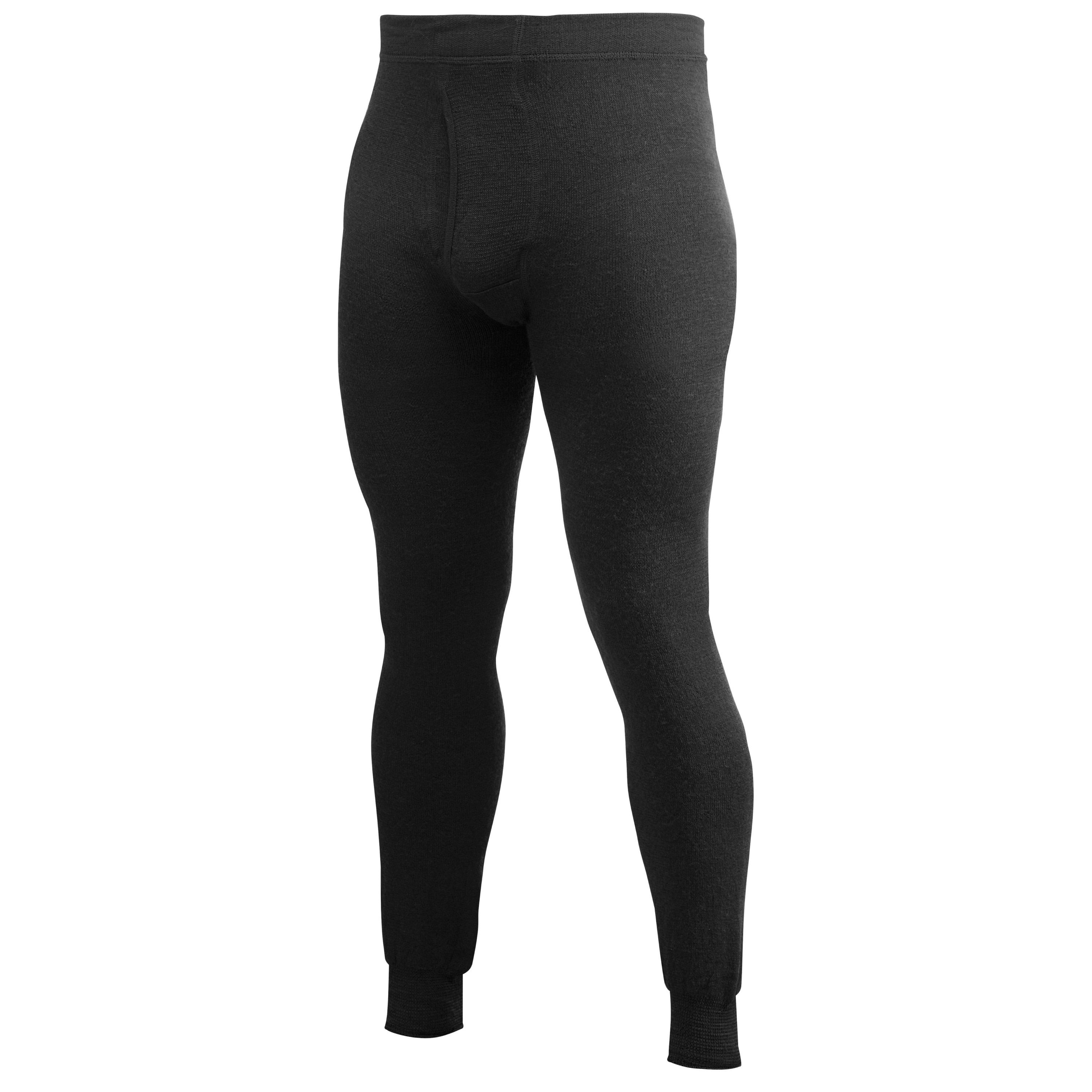 Woolpower Long Johns with Fly 200 i sort, herre